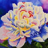 Алмазная мозаика ТМ Рыжий Кот (класс.) 20х20см (20цв) Распустившийся пион, без подрамника, с частичным заполнением ACB004