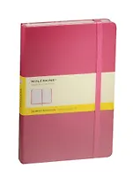 Книга для записей А5 120л кл. "Classic Large" розовая, жесткая обложка, резинка, Moleskine