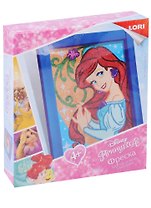Набор для творчества LORI Фреска, Картина из песка с глиттером. Disney/Дисней Ариэль""