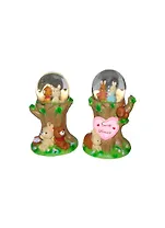 Фигурка со стеклянным шаром (18см) (11-3) с подсветкой (2 вида)