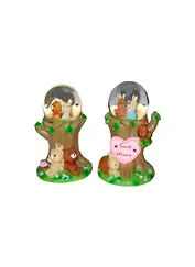 Фигурка со стеклянным шаром (18см) (11-3) с подсветкой (2 вида)