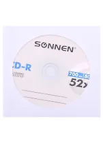 Диск CD-R 700Mb 52x, бум.конверт, 1шт, Sonnen