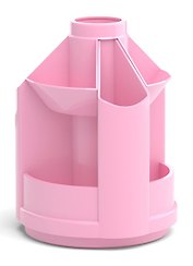 Подставка настольная "Mini Desk, Pastel" вращающаяся, пластик, розовая, ErichKrause 
