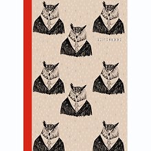 Скетчбук А5, 80л. Модные филины 7БЦ матовая лам., сшитый блок, бумага черная,тонир.
