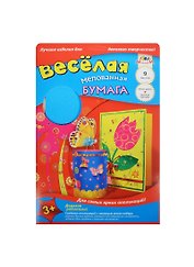 Цветная бумага 9 цветов 9 листов А4, мелованная, с рисунком, АппликА, в ассортименте
