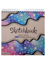 Скетчбук "Сияние звёзд", 20 х 20 см, 30 листов