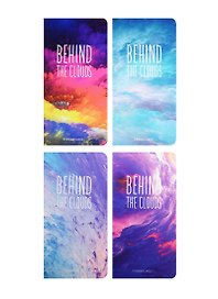 Записная книжка «Behind the clouds» А6+, 24 листа в клетку, сшивка, Languo, в ассортименте