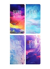 Записная книжка «Behind the clouds» А6+, 24 листа в клетку, сшивка, Languo, в ассортименте