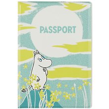Обложка для паспорта MOOMIN Муми-тролль, цветы и солнце (ПВХ бокс) (МТО2021-02)