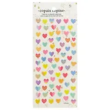 Наклейки фольгированные сердечки  SLD-004