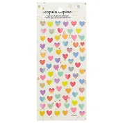 Наклейки фольгированные сердечки  SLD-004