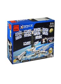 Конструктор пласт. Космическая станция (BRICK510) (123869) (176дет.) (6+) (коробка) (24х5х19см) (в кор. 48шт)