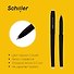 Ручки гелевые пиши-стирай синие 12 штук "Error-free" 0,5 мм, soft touch, Schiller - 2