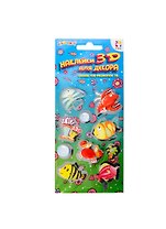 Наклейки для декора 3D HOBBY Сердечки/Бабочки/Животные (481037) (185-0418) (12 дизайнов)