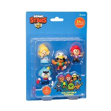 Коллекционная фигурка Brawl Stars, Пайпер, Мистер Пи, Кольт, Бо и Кроу, (5см), (BRW2040B)