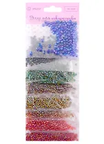 Бисер круглый "Меланжевые цвета" 8 цветов х 10 грамм   6074983