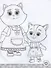 Кошечки-собачки. Раскрась по образцу с наклейками - 2