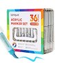 Маркеры акриловые 36цв "Lite" (кисть, жидк. чернила (пласт.бокс) (Languo)