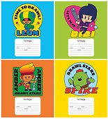 Тетрадь в линейку Premiere Publishing, Brawl Stars, 12 листов, в ассортименте - 0