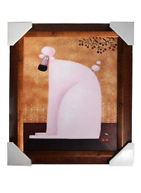 Картина Собака белая (PC1133) (24х30)