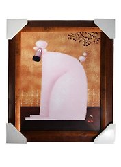 Картина Собака белая (PC1133) (24х30)