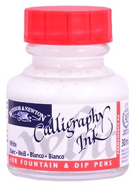 Тушь для каллиграфии 30мл белая (красная крышка), Winsor&Newton