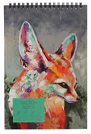 Скетчбук А5+ 30л "Лис" белый офсет, 180г/м2, евроспираль