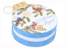 Коробка подарочная "Зимние птицы" 15*16,8*6 Новый год, картон