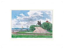 Постер Виды Санкт-Петербурга Медный всадник б/ф, 30*40см [ХА40-006]