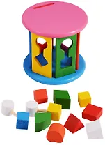 Сортер деревянный круглый (коробка)