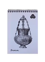 Блокнот для пастели А5 30л "Premium Bluemarine" Голубой, холст 160г/м2, 40%хлопок, спираль, Гознак