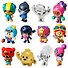 Набор коллекционных фигурок Brawl Stars, 12 шт., 3 редких героя: Леон Кроу и Сэнди, (5см), (BRW2080B) - 1