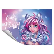 Клеенка для уроков труда "ДЕВУШКА С БАРСОМ" 500*700мм, ПВХ 130мкм, подвес