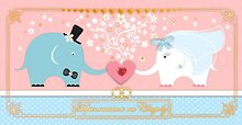 Открытка-приглашение Свадебное серии Люкс [РР221-0070]