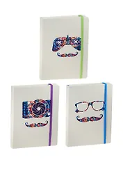 Книга для записей А5 96л "Усы" на резинке, ассорти,  Link Art