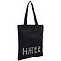 Сумка-шоппер Hater черная, текстиль, 40см.*32см., с 2 ручками - 1