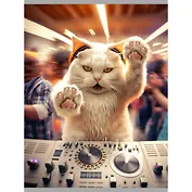 Тетрадь в клетку Listoff, "Пушистый диджей", А4, 96 листов