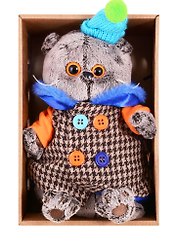 Игрушка мягкая Budi Basa, Басик в комбинированном пальто (19 см) Ks19-120