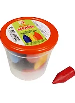 Мелки восковые 15цв "Кроха", стакан, Луч
