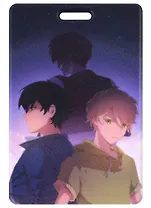Чехол для карточек вертикальный Аниме Синтонимы Два друга (цветн) (Медина Мирай) (цветная) (ДК2022-417)