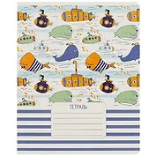 Тетрадь в линейку Феникс+, "Моря и океаны", 24 листа, в ассортименте