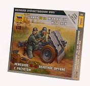 ЗВ 6156 Немецкое 75-мм пехотное орудие с расчетом (1/72) (коробка)