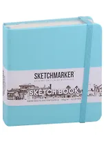 Скетчбук 12*12 80л "Sketchmarker" аквамарин, нелинованн. 140г/м2, слоновая кость, тв.обл.