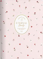 Тетрадь А4 48л кл. "Posy", розовый, карт.обл., скрепка, ламинация, микротекстурирование, тиснение золотой фольгой