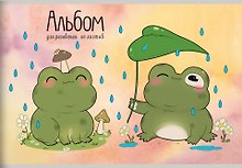 Альбом для рисования «Лягушата (эксклюзив)» Listoff А4, 40 листов, скрепка