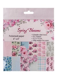 Бумага для скрапбукинга «Spring Blossom», 12 листов, 15,2х15,2 см, двусторонняя, 12 дизайнов