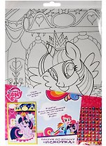 Рисуем по холсту Искорка (20х30) (31271) (холст загрунт., стразы, подвес) (My little Pony) (Росмэн) (упаковка)