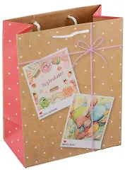 Пакет А5 23*18*10 "Открытки" жен., крафт