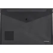 Папка-конверт А4 на кнопке "Fizzy Classic" непрозрачн.пластик, черный, Erich Krause