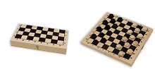 Настольная игра Шашки деревянные с доской 30*16*3,5см ИН-6872
